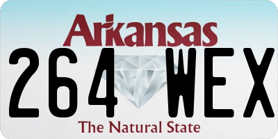 AR license plate 264WEX