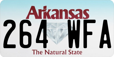 AR license plate 264WFA