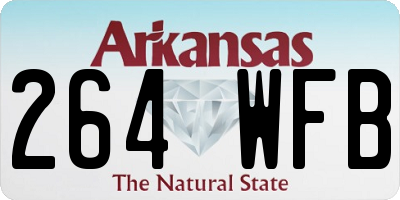 AR license plate 264WFB