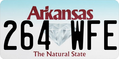AR license plate 264WFE