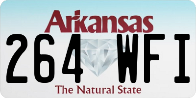 AR license plate 264WFI