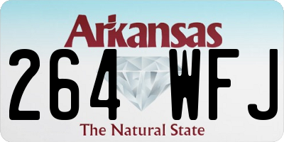 AR license plate 264WFJ