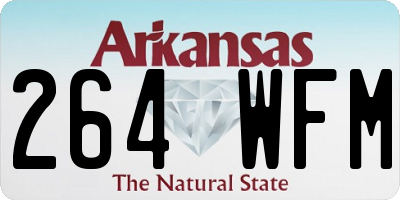 AR license plate 264WFM