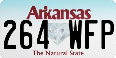 AR license plate 264WFP