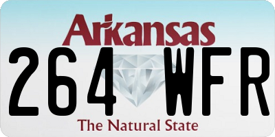 AR license plate 264WFR