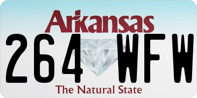 AR license plate 264WFW