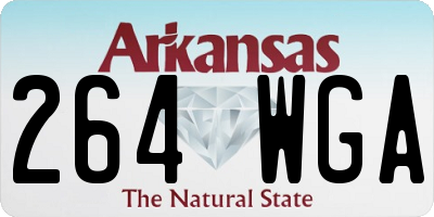 AR license plate 264WGA