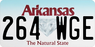 AR license plate 264WGE