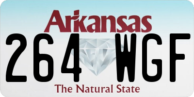 AR license plate 264WGF