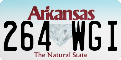 AR license plate 264WGI