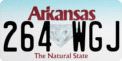 AR license plate 264WGJ