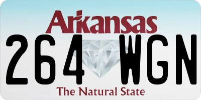 AR license plate 264WGN