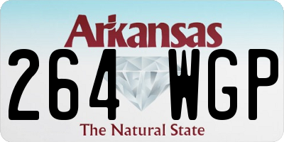 AR license plate 264WGP