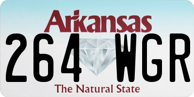 AR license plate 264WGR