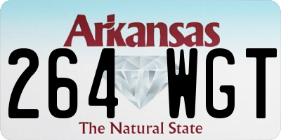 AR license plate 264WGT