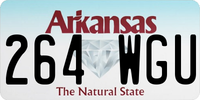 AR license plate 264WGU