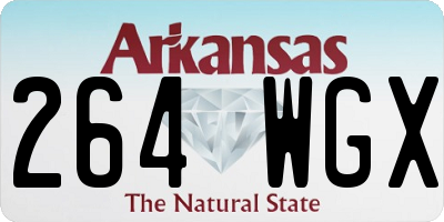 AR license plate 264WGX