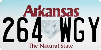 AR license plate 264WGY