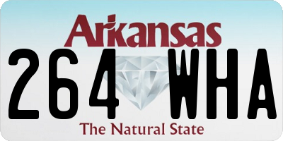 AR license plate 264WHA