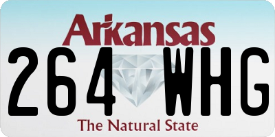 AR license plate 264WHG