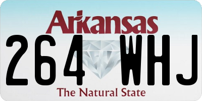 AR license plate 264WHJ