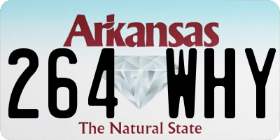 AR license plate 264WHY