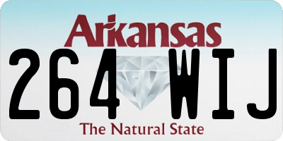 AR license plate 264WIJ