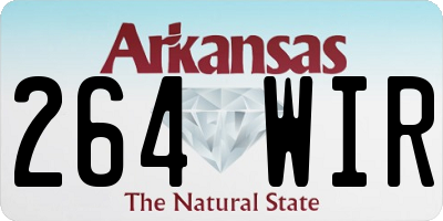 AR license plate 264WIR