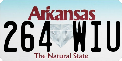 AR license plate 264WIU