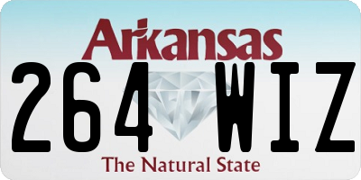 AR license plate 264WIZ