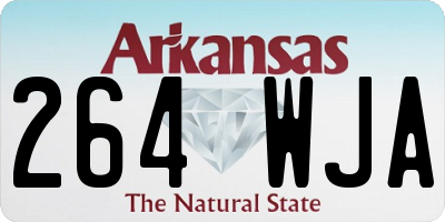 AR license plate 264WJA