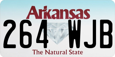 AR license plate 264WJB
