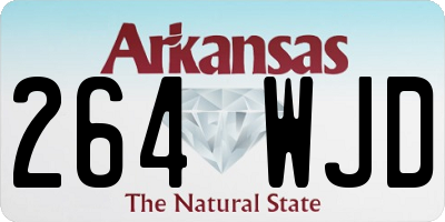 AR license plate 264WJD