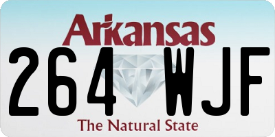 AR license plate 264WJF