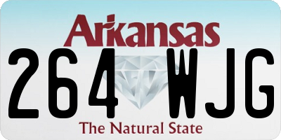 AR license plate 264WJG