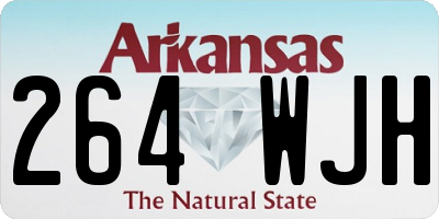 AR license plate 264WJH