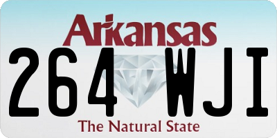 AR license plate 264WJI