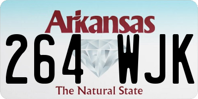 AR license plate 264WJK