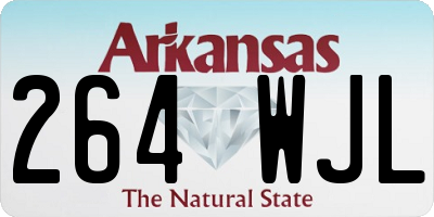 AR license plate 264WJL