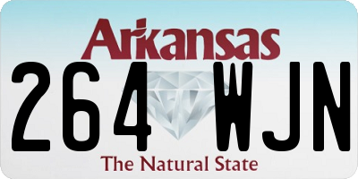 AR license plate 264WJN