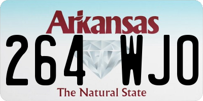 AR license plate 264WJO
