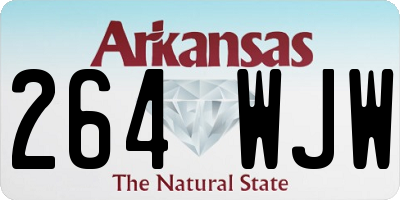 AR license plate 264WJW