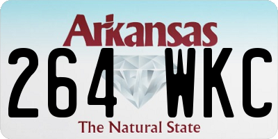 AR license plate 264WKC