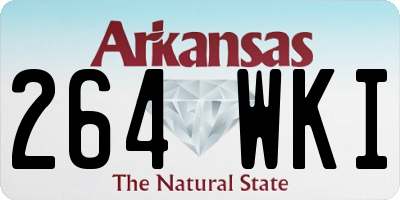 AR license plate 264WKI