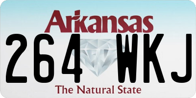 AR license plate 264WKJ