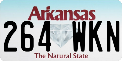 AR license plate 264WKN