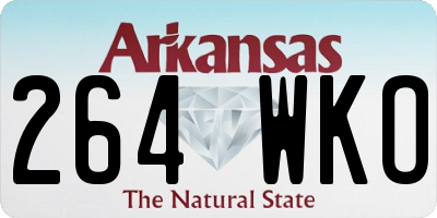 AR license plate 264WKO