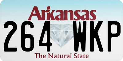 AR license plate 264WKP