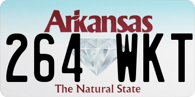 AR license plate 264WKT