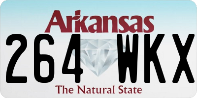 AR license plate 264WKX
